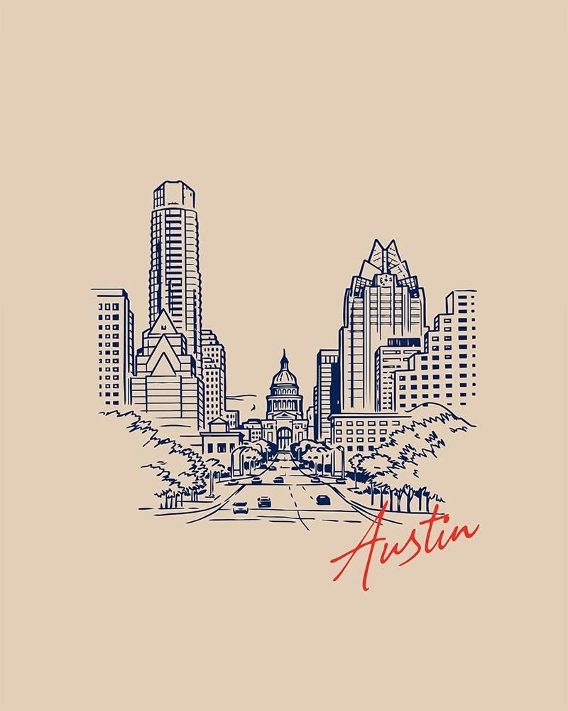 Austin skyline illustration