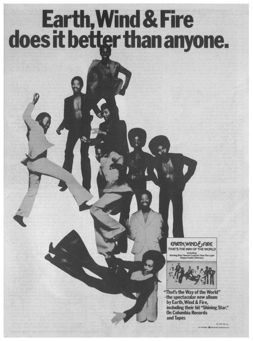 Vintage Earth, Wind & Fire advertisement